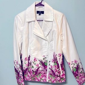 DENNIS BASSO FLORAL MOTORCYCLE JACKET